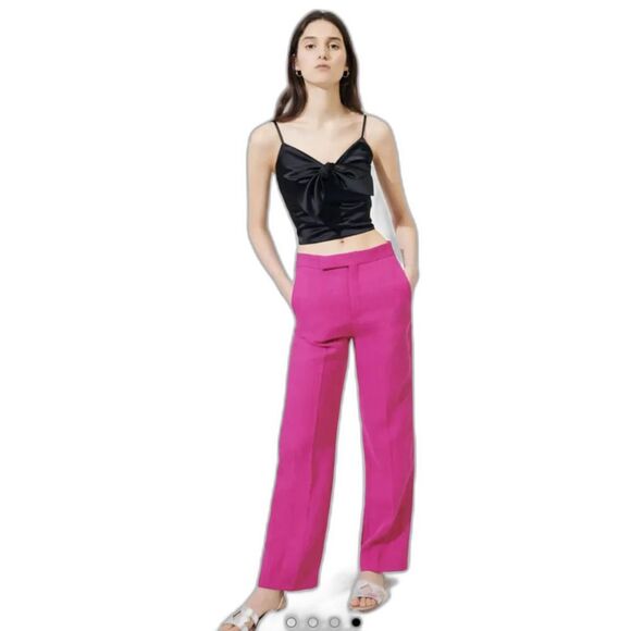 Maje NWOT Tie Front Crop Top - Picture 2 of 11